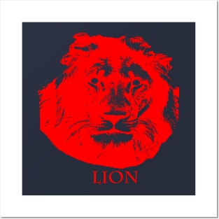 red lion head Posters and Art